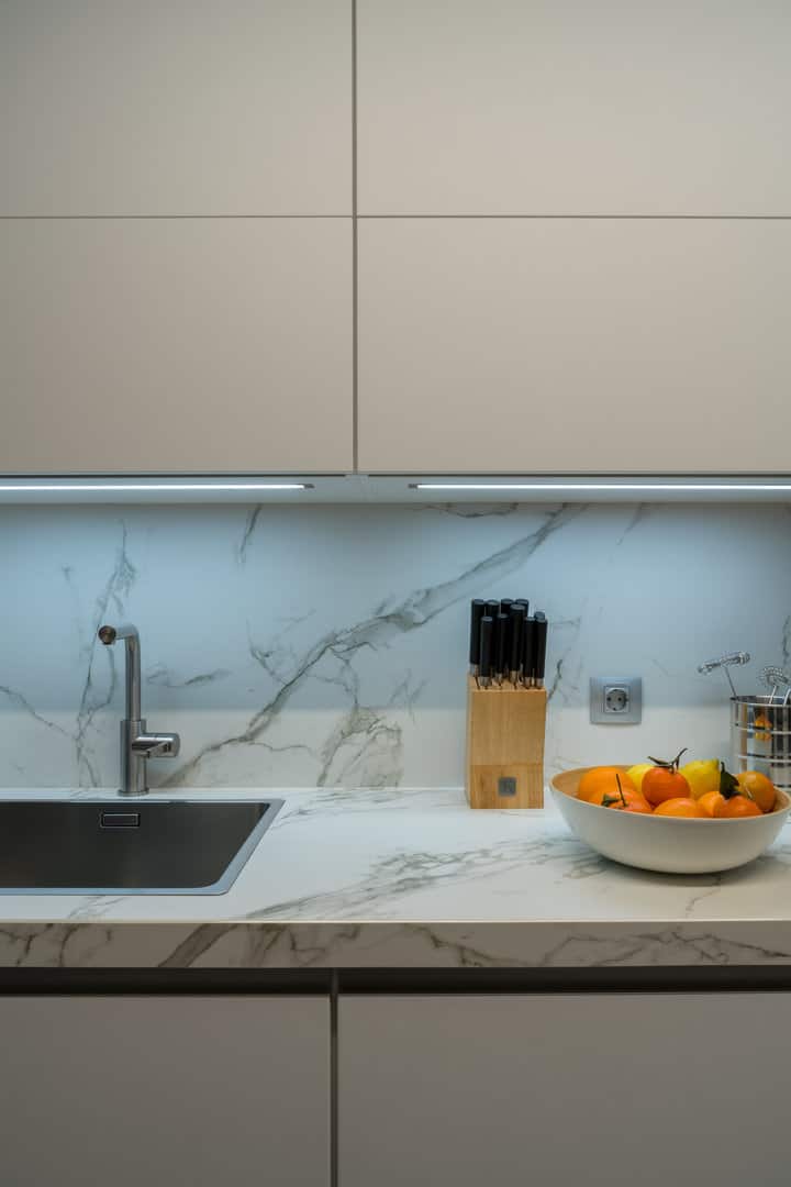 Cocina con entrepaño amarmolado · vista 6