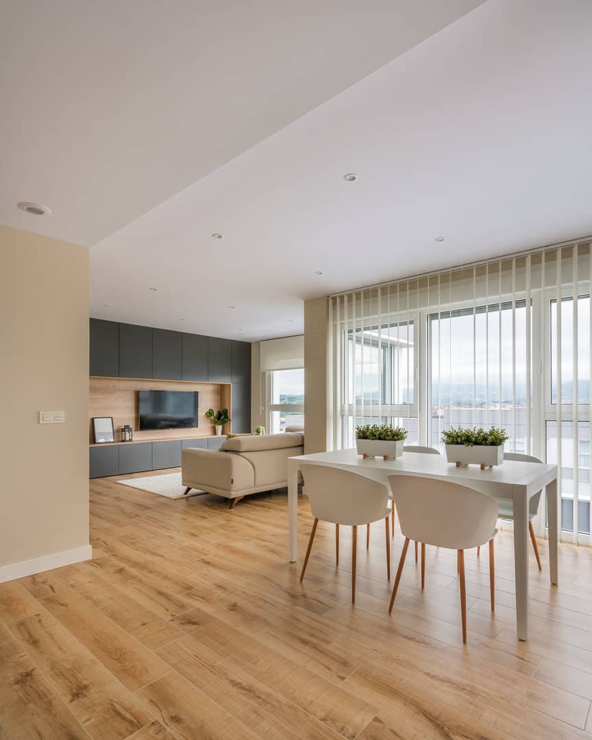 Mueble de salón antracita y madera · vista 3